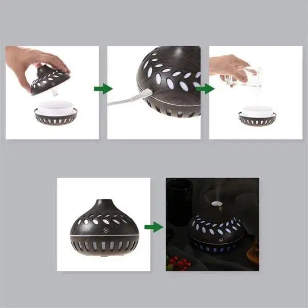 Portable Air Humidifier with Night Light - 1 Pc Multicolor