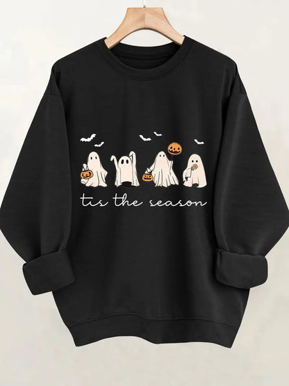 Printed Crew Neck Sweatshirt Personality Fashion Loose Top Couple