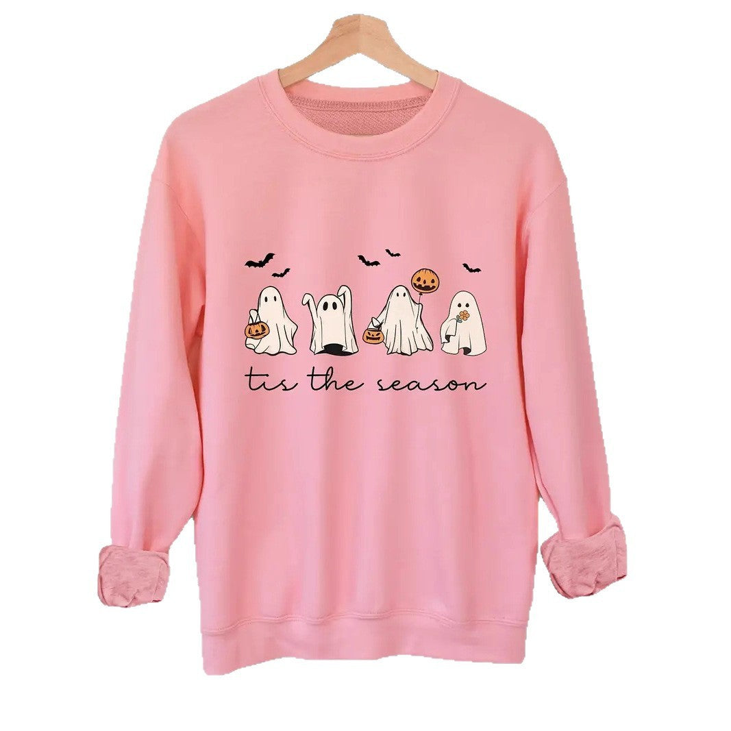 Printed Crew Neck Sweatshirt Personality Fashion Loose Top Couple