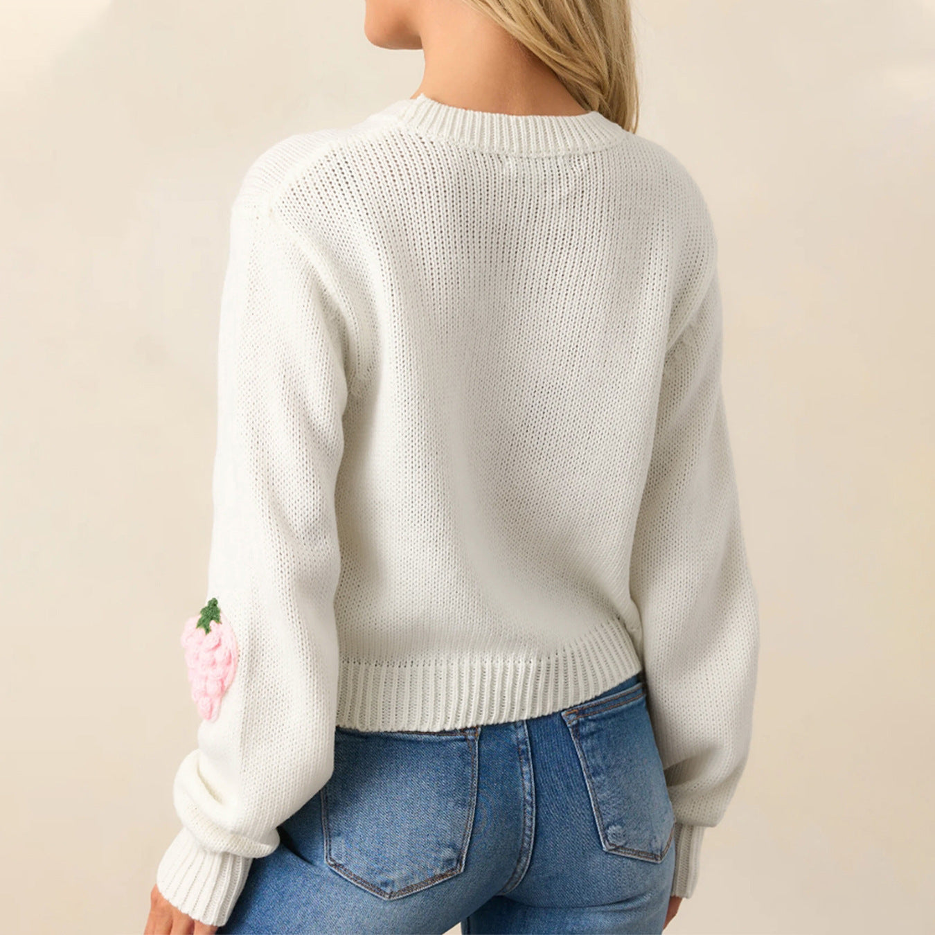 Women's Elegant Long-sleeved Sweater Beige