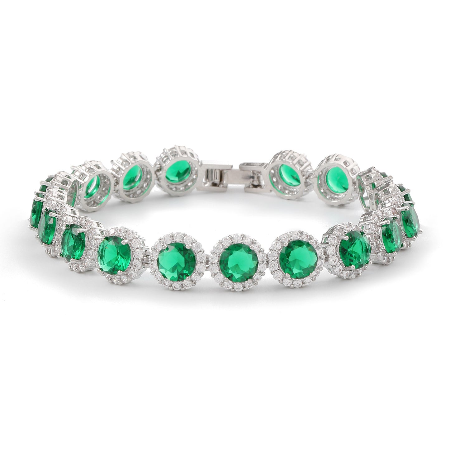 Fashion Gold-plated Inlaid Zircon Hollow Round Bracelet