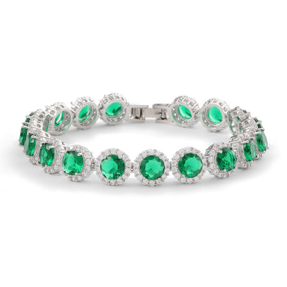 Fashion Gold-plated Inlaid Zircon Hollow Round Bracelet