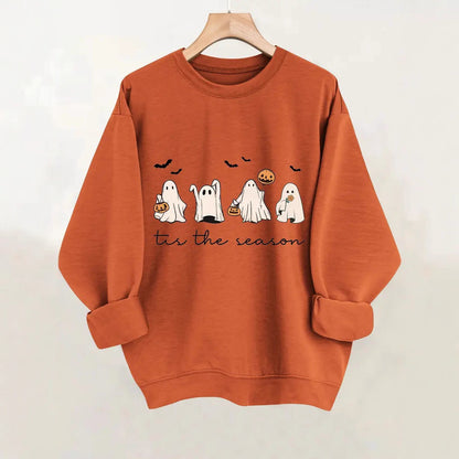 Printed Crew Neck Sweatshirt Personality Fashion Loose Top Couple
