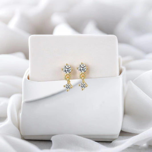 Women's All-match Simple S925 Sterling Silver Zircon Earrings