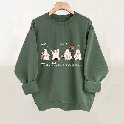 Printed Crew Neck Sweatshirt Personality Fashion Loose Top Couple