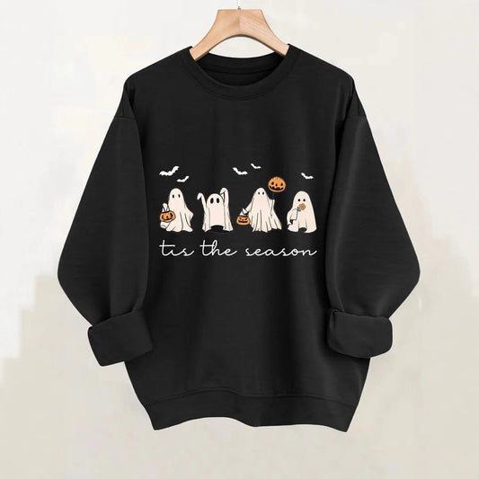 Printed Crew Neck Sweatshirt Personality Fashion Loose Top Couple