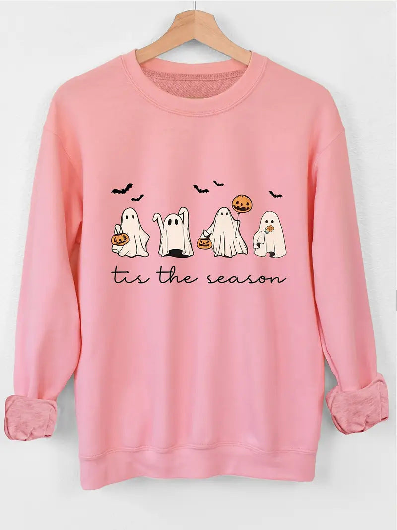 Printed Crew Neck Sweatshirt Personality Fashion Loose Top Couple