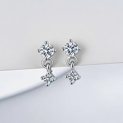 Women's All-match Simple S925 Sterling Silver Zircon Earrings
