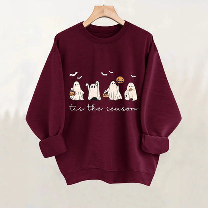 Printed Crew Neck Sweatshirt Personality Fashion Loose Top Couple