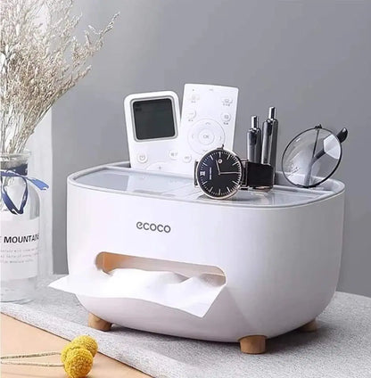 Stylish White Tissue Box - 1 Pc, Ideal for Home, Office, or Car